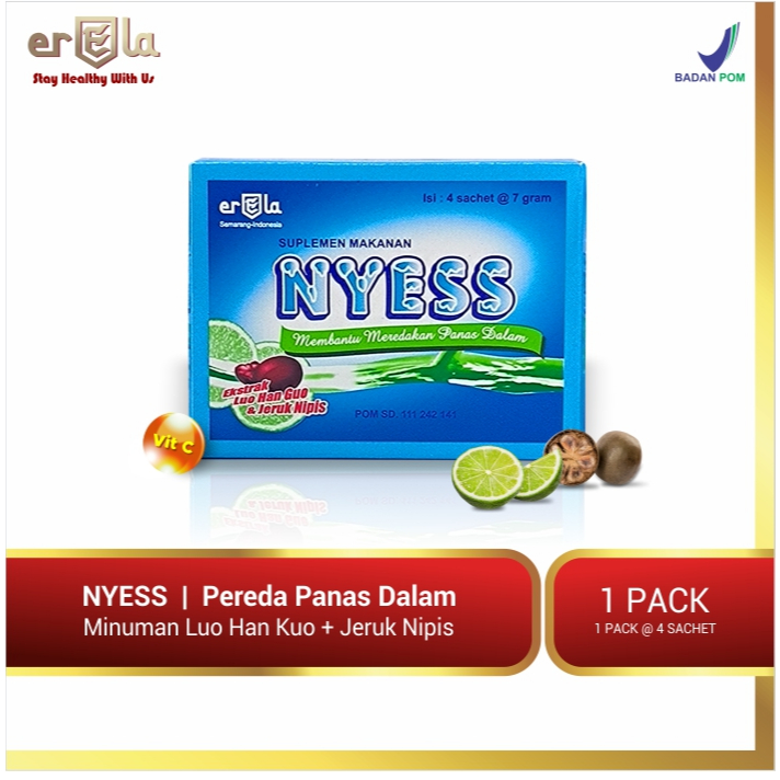 

NYESS / Herbal Larutan Penyegar Pereda Panas Dalam & Sariawan / 1 Pack 4 Sachet