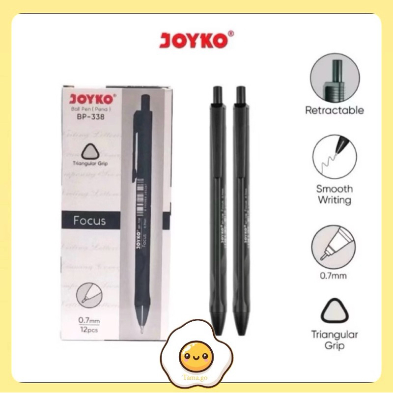 

Pulpen Joyko Bp -338 Black Vokus 0,7 mm 1 Pack ( 12 Pcs)