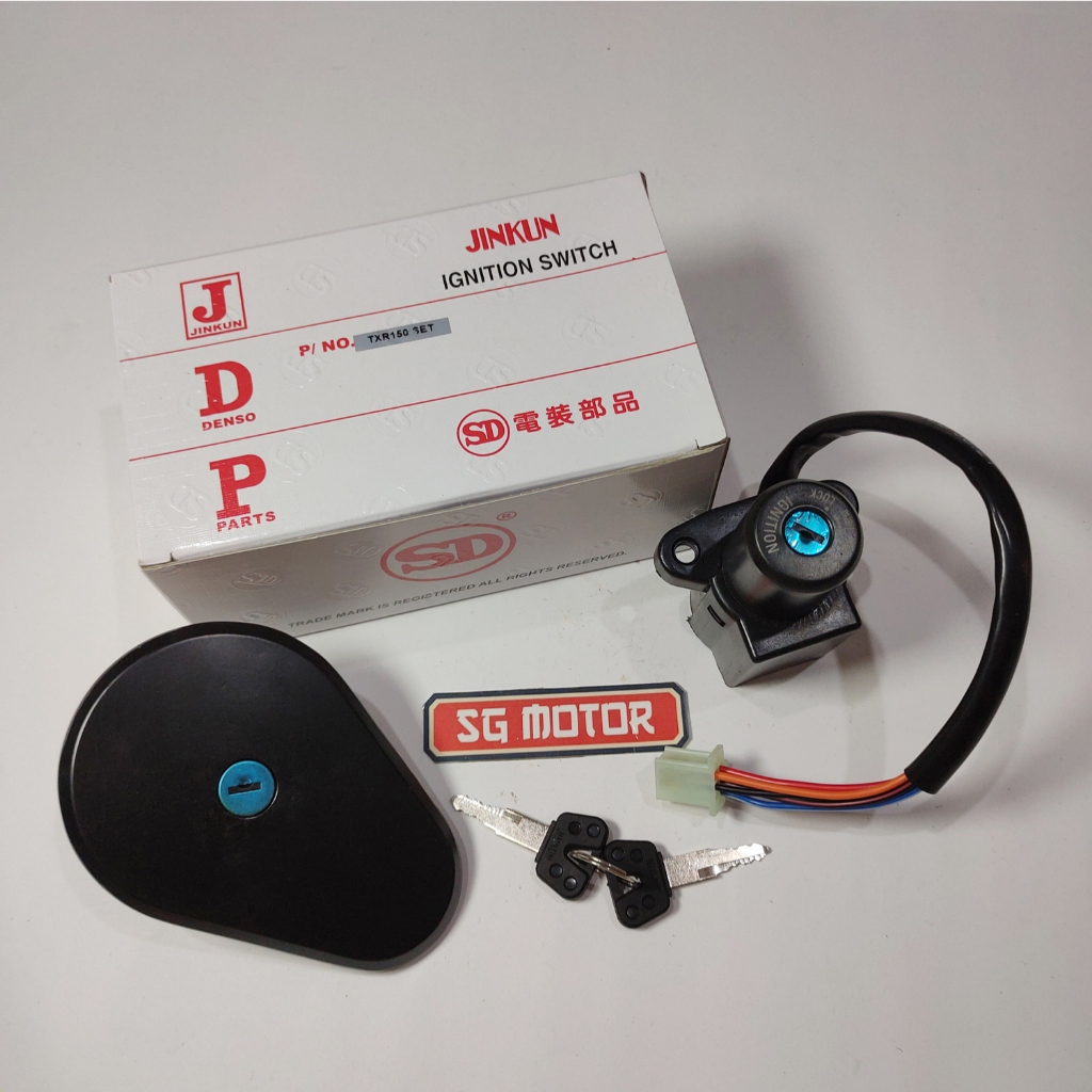 JINKUN KUNCI KONTAK SET TXR 150. KUNCI KONTAK DEPAN DAN TUTUP TANGKI SUZUKI RGR