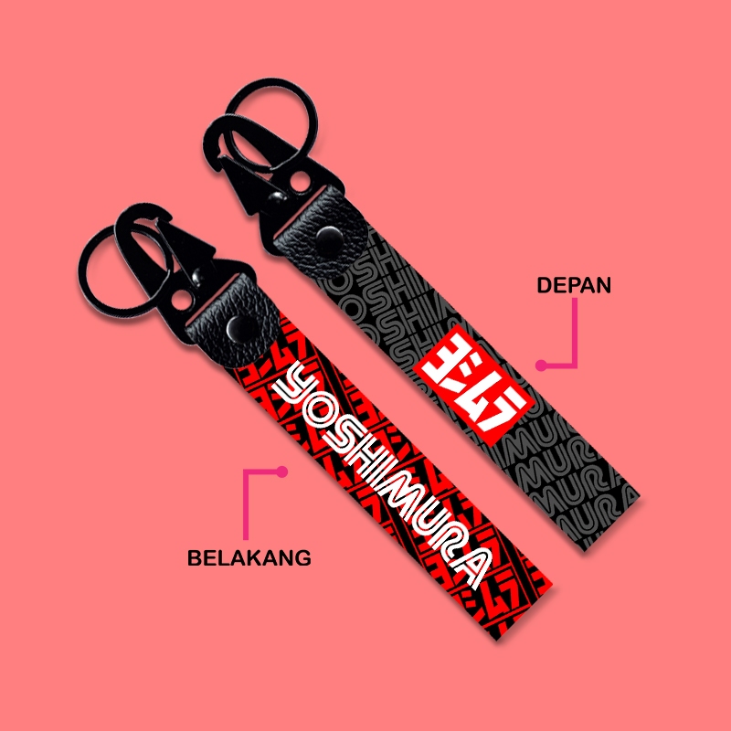 GANTUNGAN KUNCI PREMIUM YOSHIMURA KEYCHAIN SEPEDA MOTOR AKSESORIS LOGO MEREK KNALPOT RACING RACE SUN