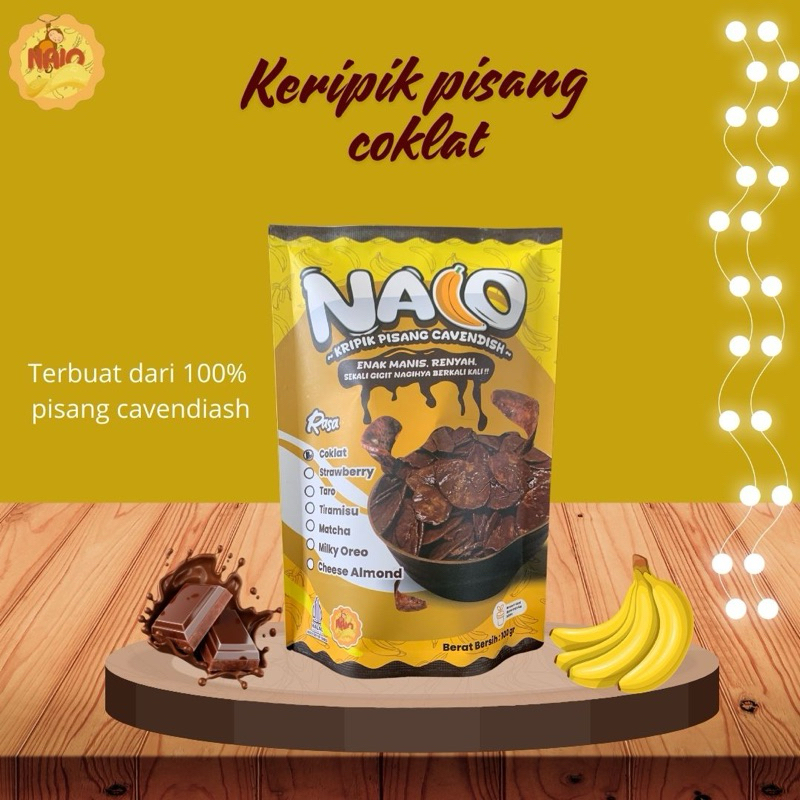 

Kripik pisang_keripik pisang rasa coklat Lumer_Keripik pisang cavendish 100g_Snack kekinian_Cemilan sehat