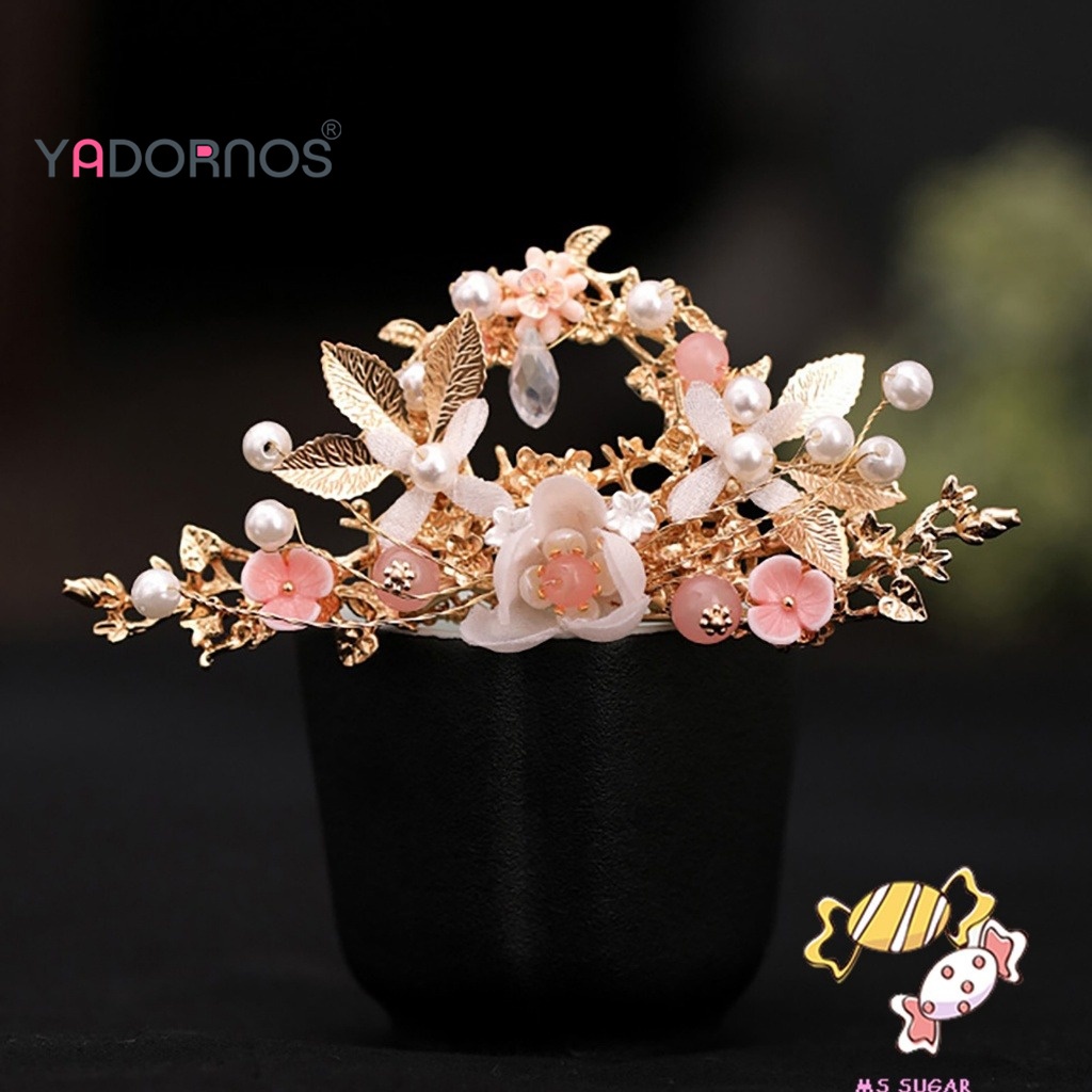 terlaris yadornos set hiasan kepala bunga antik rumbai anting stik rambut jepit rambut aksesori diy