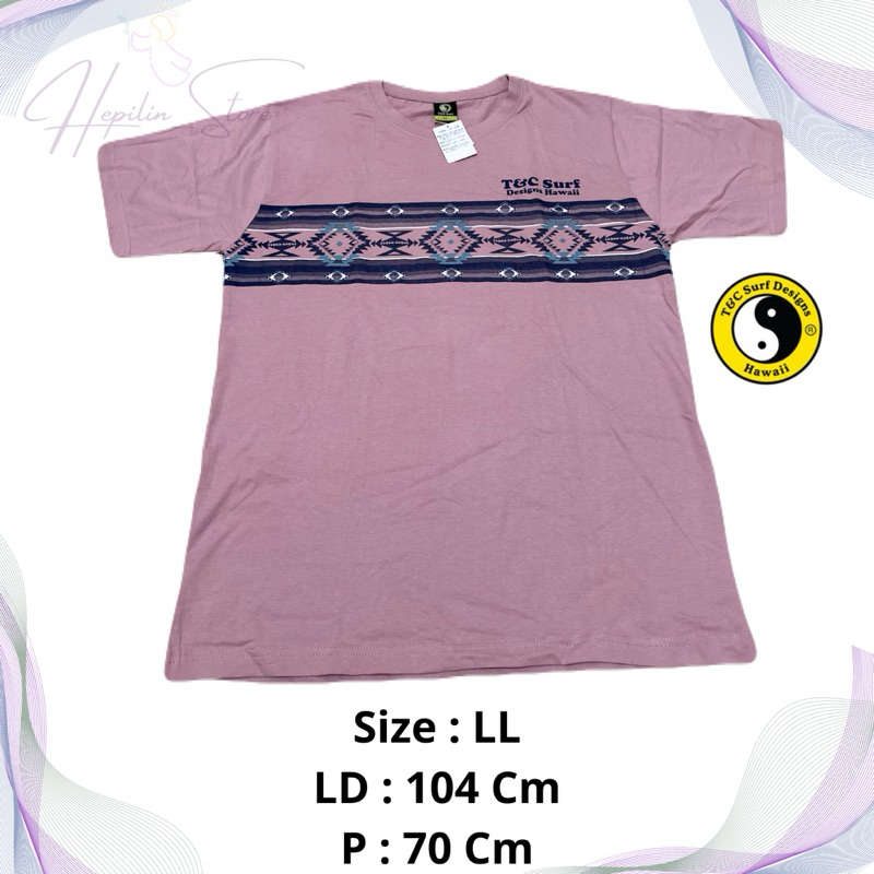 Tshirt T&C Surf Designs Hawaii Size 2L / Kaos Motif Batik T&C Surf Designs