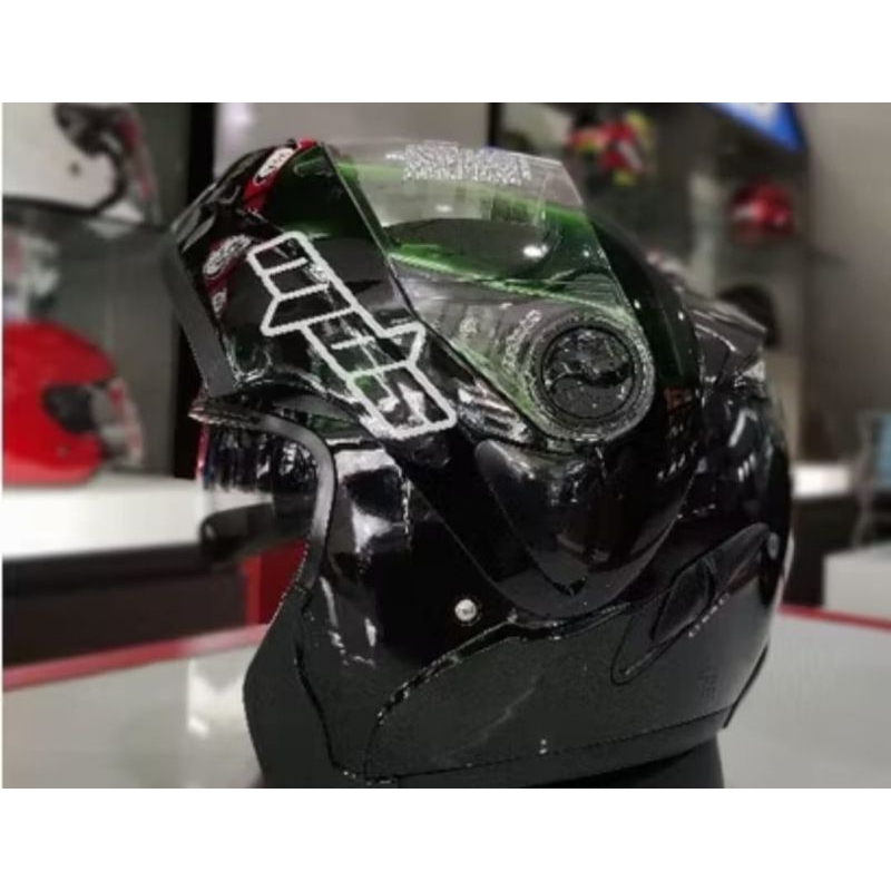 HELM MDS MODULAR/PRORIDER BLACK METALIK/HITAM DOUBLE VISOR MULTIFUNGSI