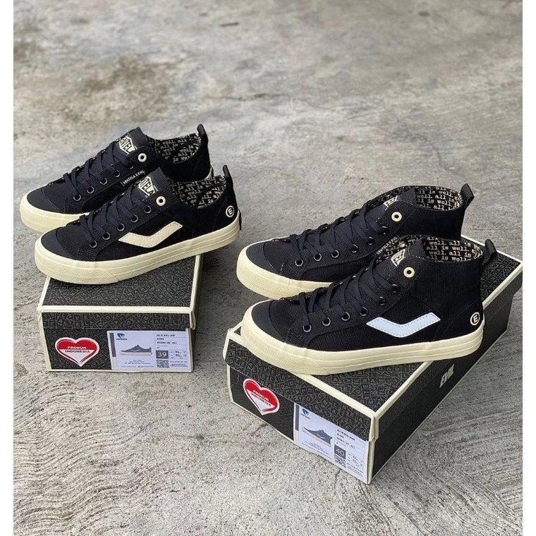 SEPATU VENTELA ALL IS WELL X EVIL X PAPA GADING MARTIN VENTELA EVIL LOW BLACK NATURAL ORIGINAL 100%