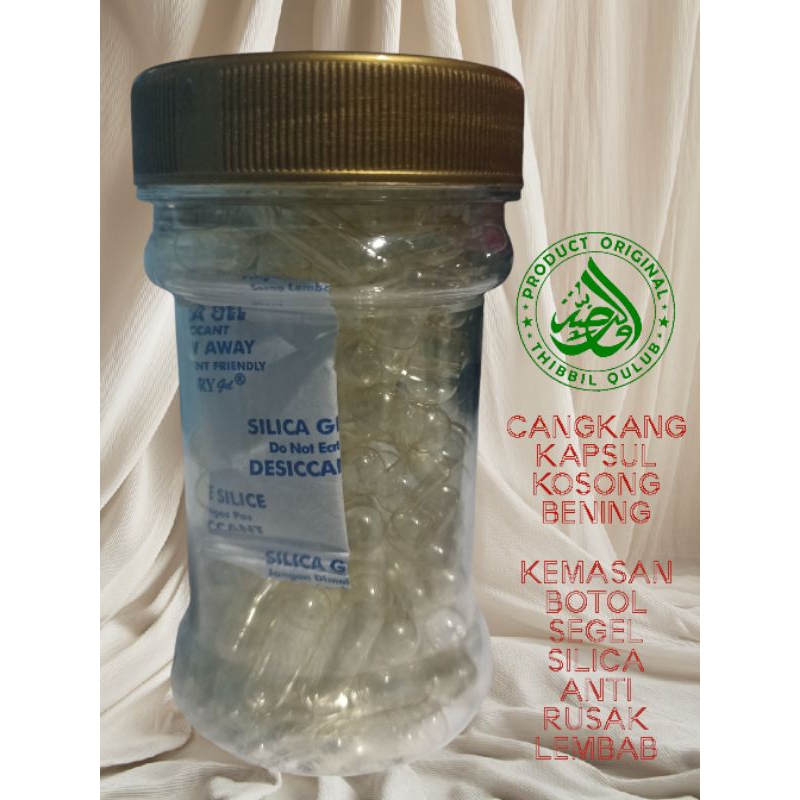 Kapsul Kosong Isian Jamu, Herbal, Obat, dll (Kemasan Botol Segel Silica)