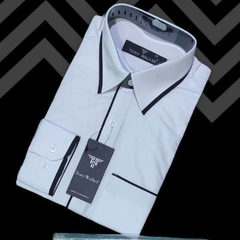 Kemeja Panjang TW Tony Walker Original Distro Premium Kemeja Polos Lis Kemeja Kantor Kemeja Formal N
