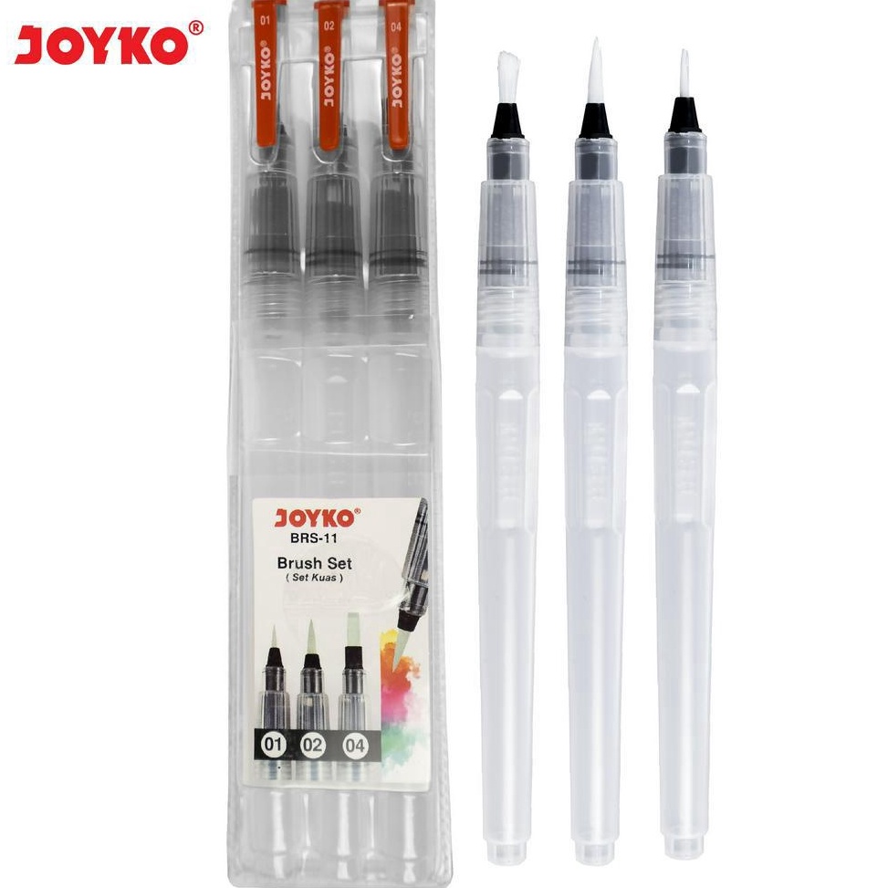 

KODE L4P6 Brush Set Alat Lukis Kuas Cat Air Poster Acrylic Joyko BRS11