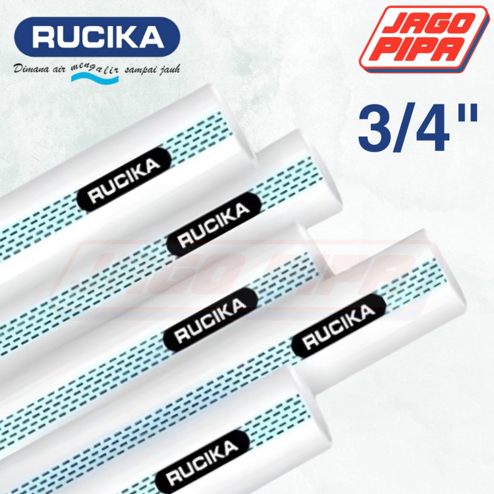 Rucika Pipa AW 34 Inch PVC Air Bersih MOF Putih 4 Meter 34 Paralon Putih KODE O1X6