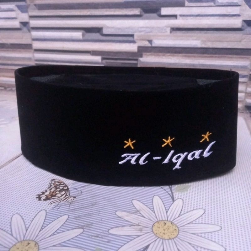 Peci Songkok Hitam AC Kopiah Bordir Custom Nama Anak Anak Merek Presiden