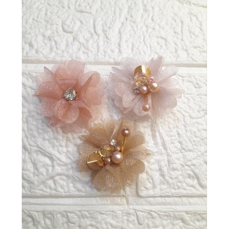 Bros Hijab/Pin Hijab/Peniti Hijab/Hiasan Hijab Motif Bunga Pastel