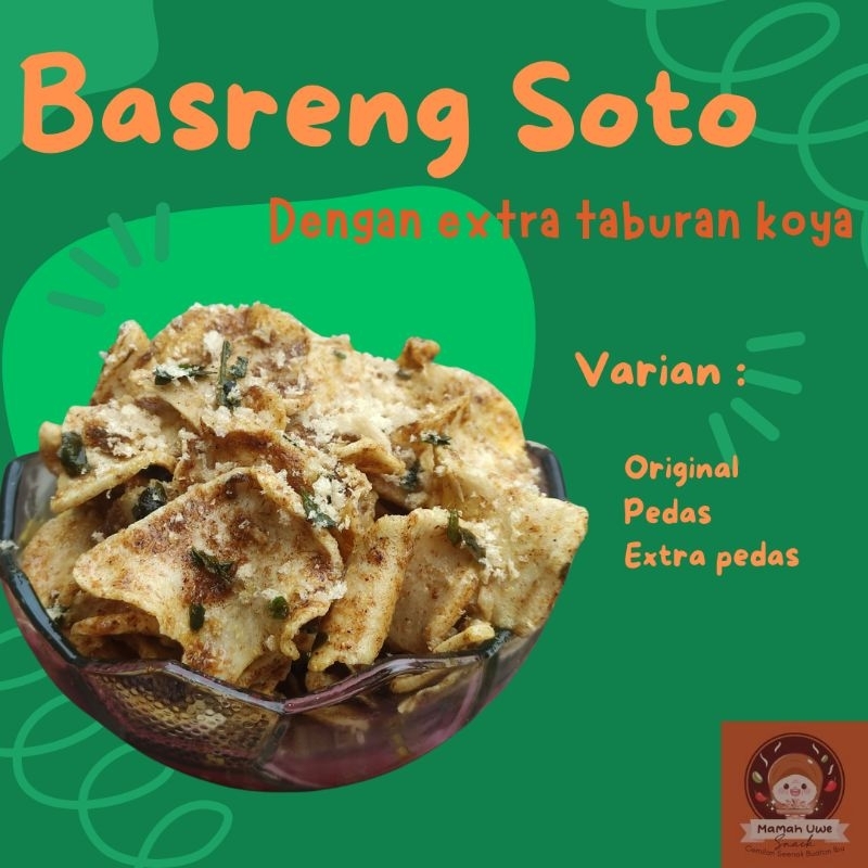 Basreng Rasa Soto dengan Taburan Koya Asli
