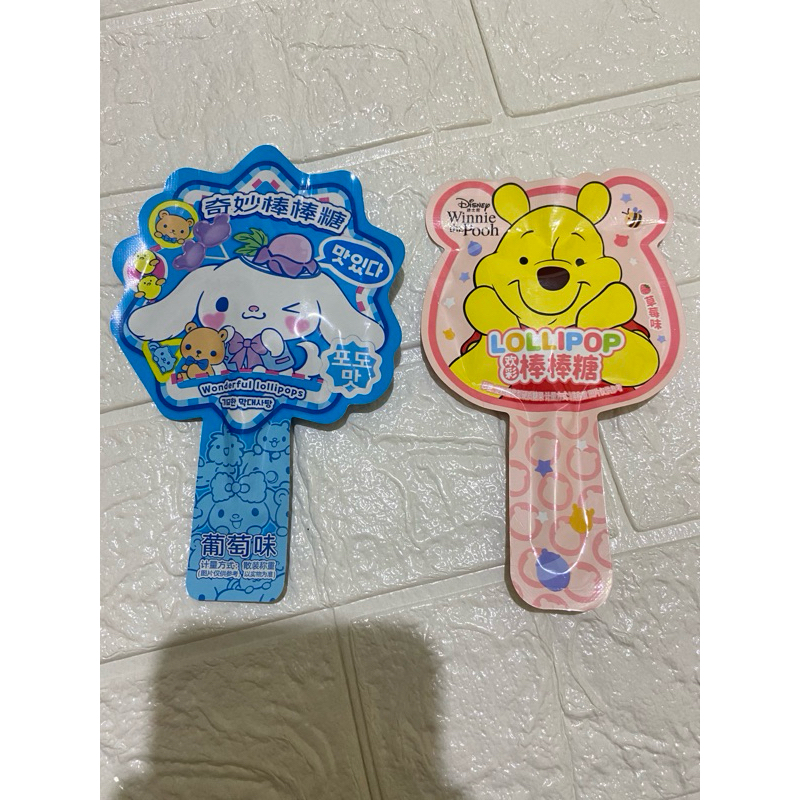 

Paket lolipop candy karakter 2pcs cinamorol dan pooh