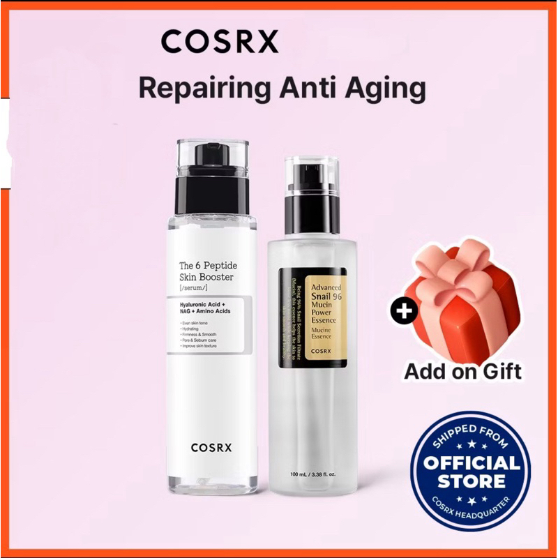 [Paket Hemat] COSRX The 6 Peptide Skin Booster + Cosrx Advanced Snail 96 Mucin Power Essence
