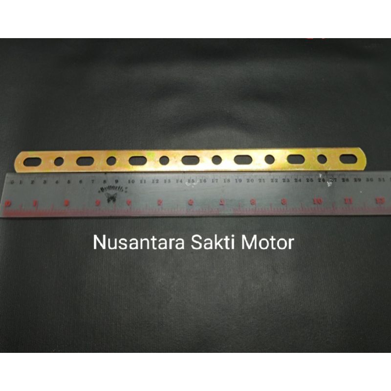 Variasi Besi plat strip bolong lubang tipis 30cm