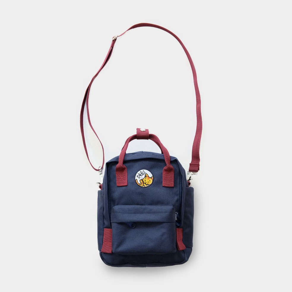 KODE L57X CRSL Chilo Suringu Baggu Navy 2 Tas selempang Ransel mini 2 in 1 Pria Wanita Slingbag Shou