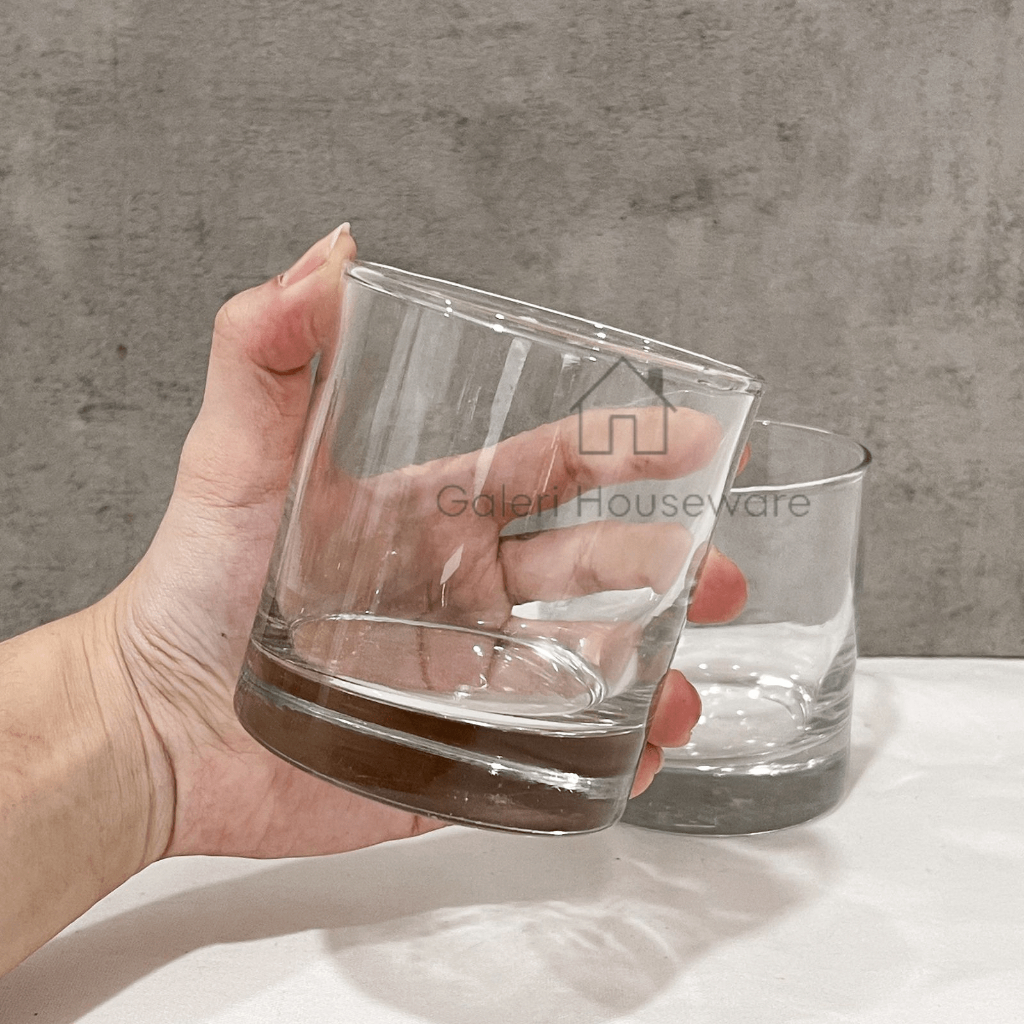 6PCS GELAS ROCKS BAR / CANGKIR BENING TANPA GAGANG / GELAS KACA BENING MINUM / SET KOPI SET TEH / GE