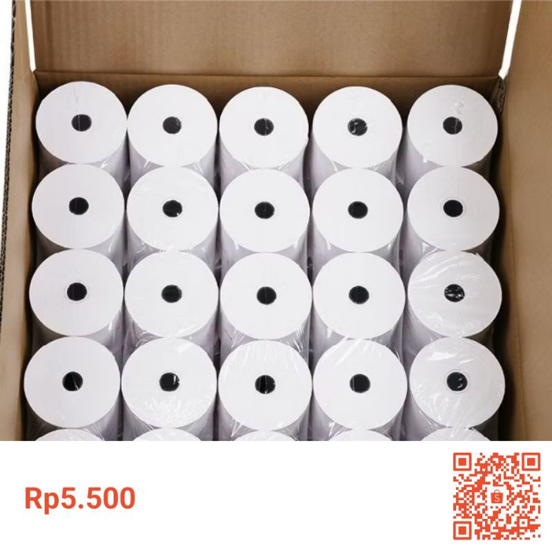 

Kertas Struk Thermal Paper Roll TEBAL 58x40mm Termal EDC Thermal Printer