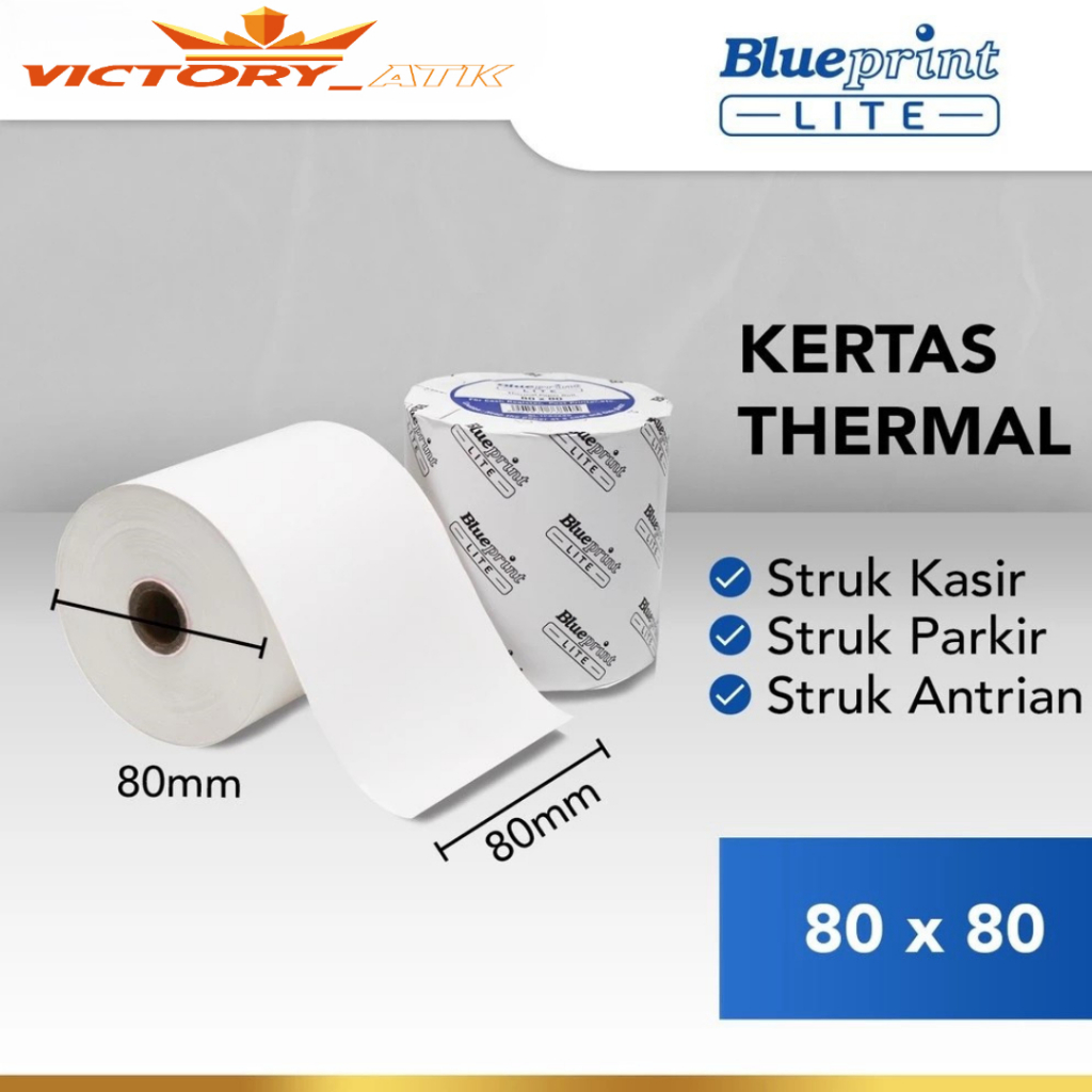 

Kertas Thermal Kertas Struk Kasir Tol Blueprint Lite 80 x 80, 80x80os 80x80 mm - 1 Roll