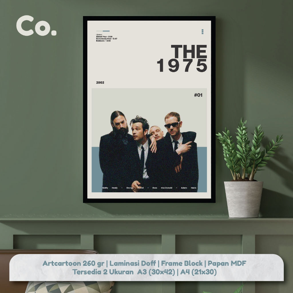 Poster The 1975 - Cover Album Frameblock - Hiasan Dinding Aesthetic