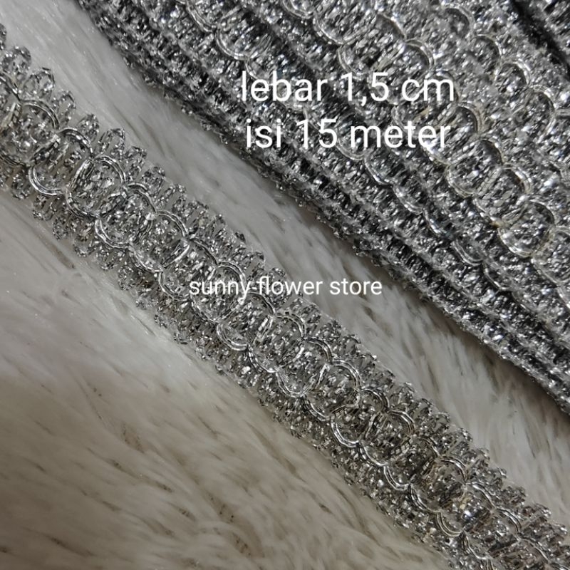 RENDA GOLD PAYET LEBAR 1,5 CM