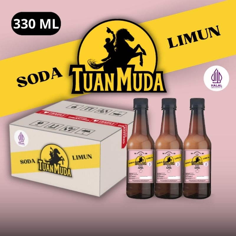 

Limun Tuan Muda Apel 24 botol | Minuman Soda Klasik Nostalgia 330ml halal termurah (Botol Plastik)