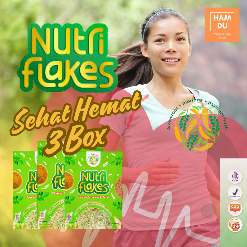 

Nutriflakes - 3 Box Paket Sehat Hemat Sereal Bebas Maag Asam Lambung - Original 280gr
