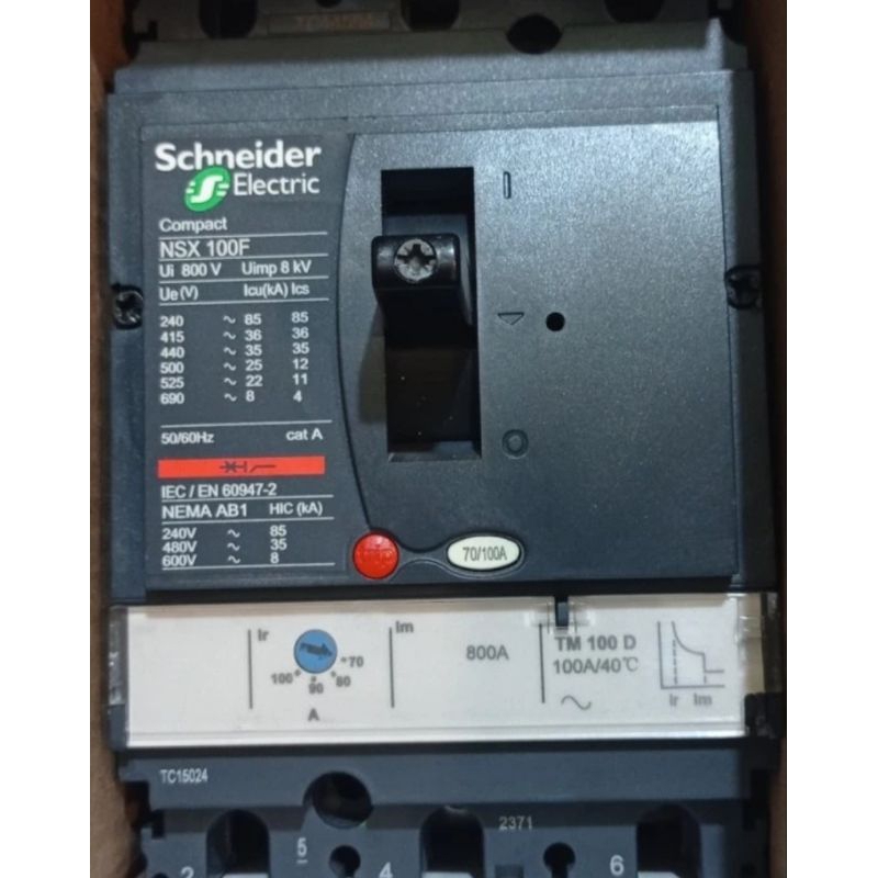 Mccb Scheneider Nsx100F Nsx100 3p 63A-80A-100A