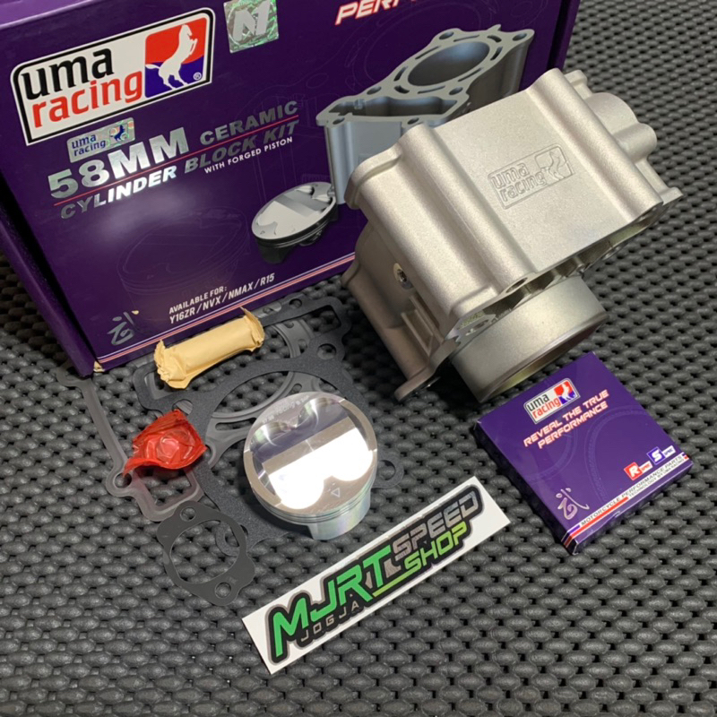BLOK CERAMIC PISTON FORGING 58MM UMA RACING FOR NMAX / AEROX / WR155 / R15 V3 / MT15 ETC