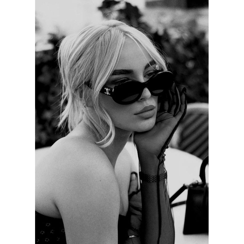 kacamata bulat anti uv wanita hitam kacamata wanita