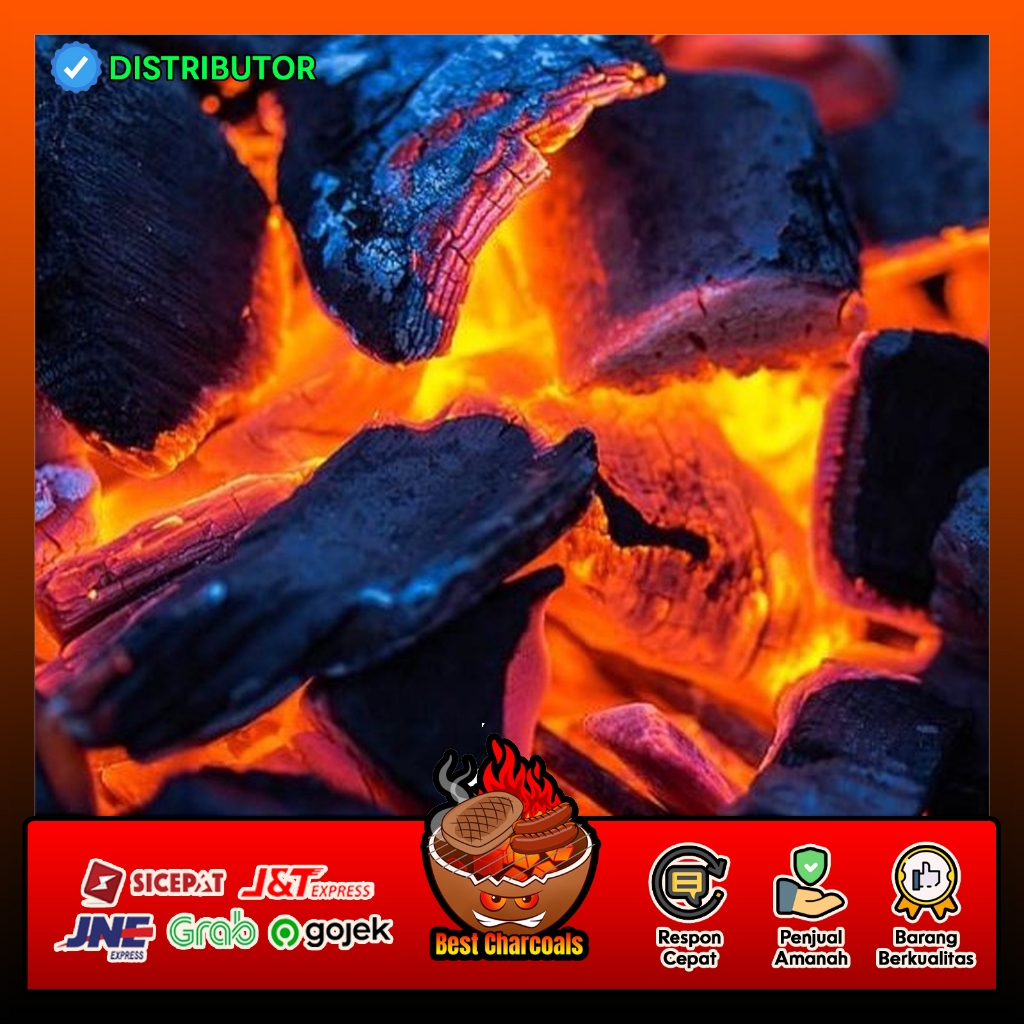 Arang Briket Brongkol Bulat Batubara Batok Kelapa BBQ Barbekyu Premium Quality