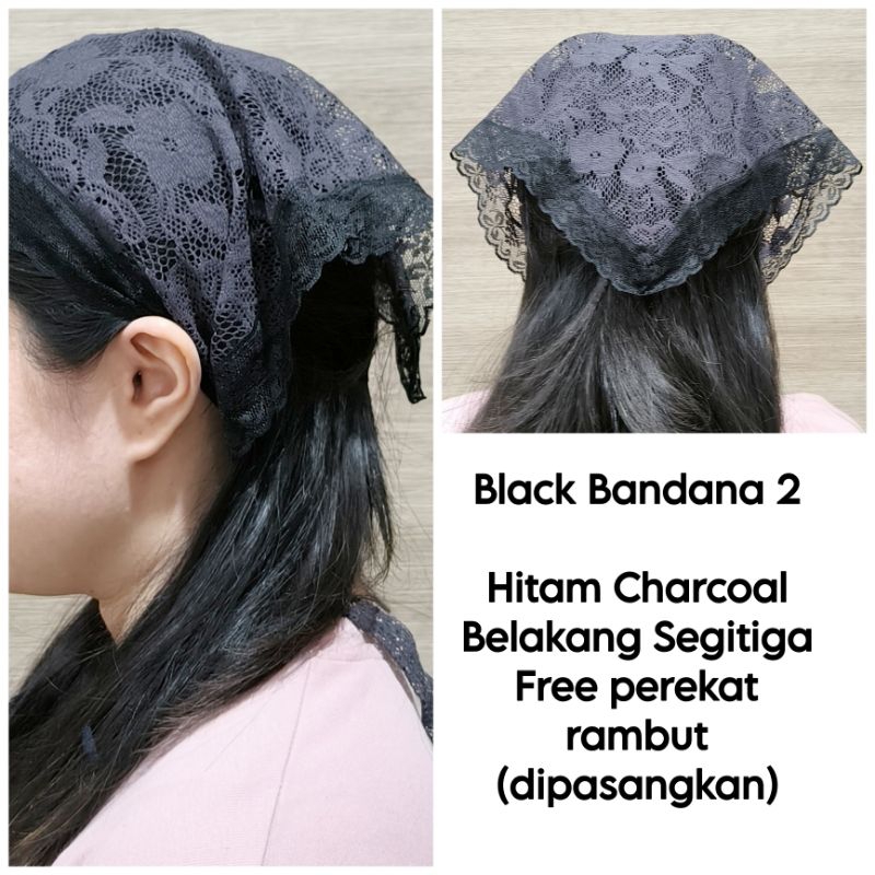 Mantilla Mantilla Kerudung Misa Black Bandana (Link 1)