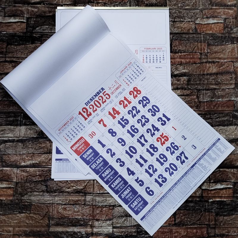 

kalender 1 bulanan dinding 2025/ kalender kerja 1 bulanan