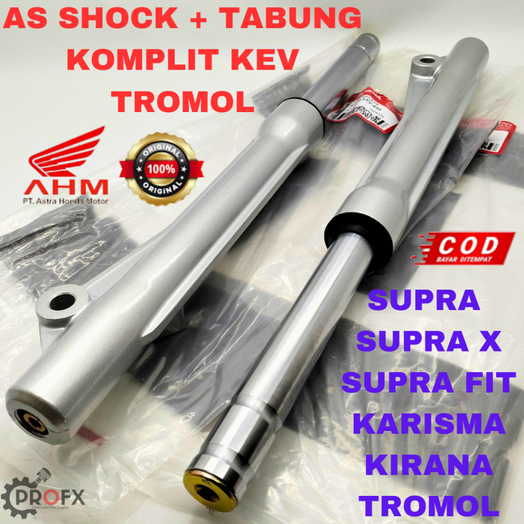 AS SHOCK TABUNG KEV TROMOL HONDA SUPRA KARISMA KIRANA SUPRA FIT ORIGINAL ASLI AHM SHOK DEPAN SOK