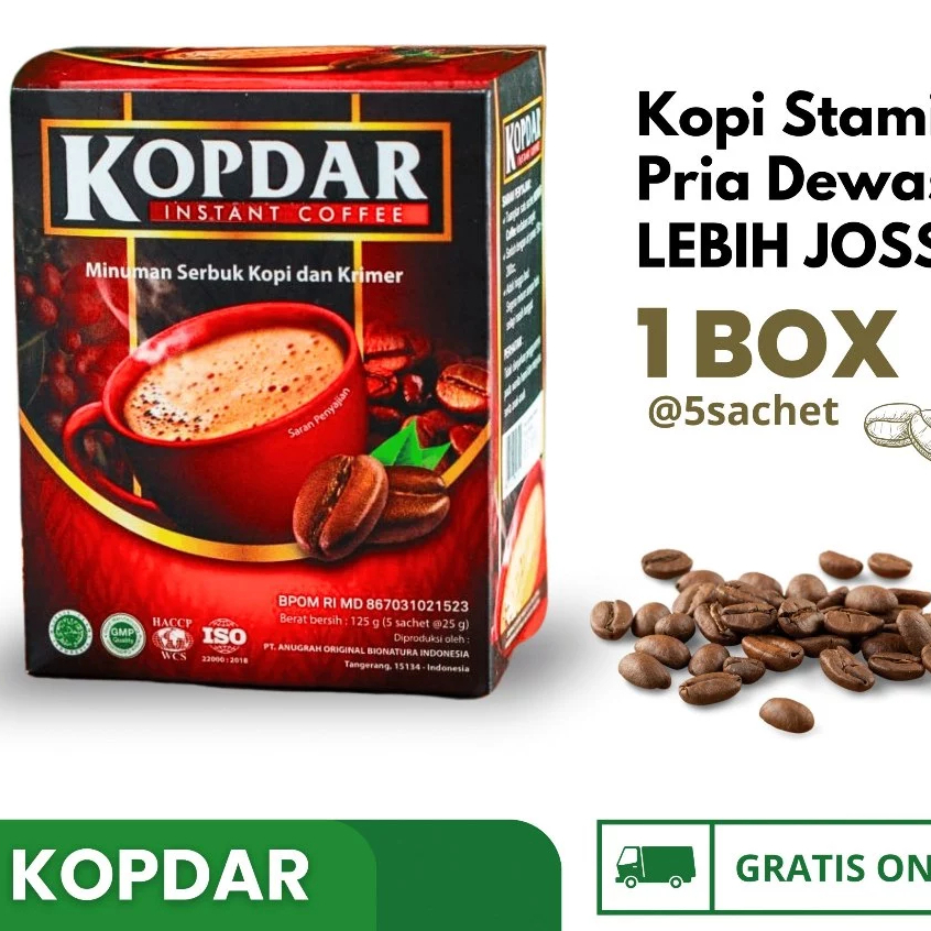 

BISA COD ! Kopi KOPDAR Suplemen Pria Dewasa Isi 5 Sachet Original