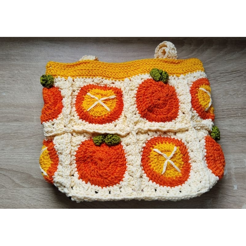 Handmade totebag simpel, tote Fruity