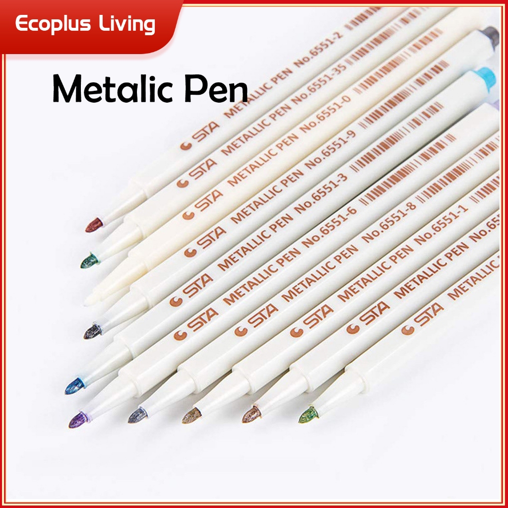 

Metalic Pen Marker Pena Dekor Permanent Painting Pulpen Warna Warni Silver Gold Mengambar