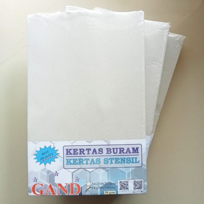 

Ay00! Kertas Buram Opaque Paper Gand F4 ( Rim 500 Lbr ) [ Original ]