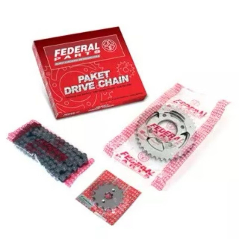 Gearset Girset Chainkit Gear Gir Set Rantai Supra X Lama Supra Fit Old Lama KEV Federal AstraOtopart