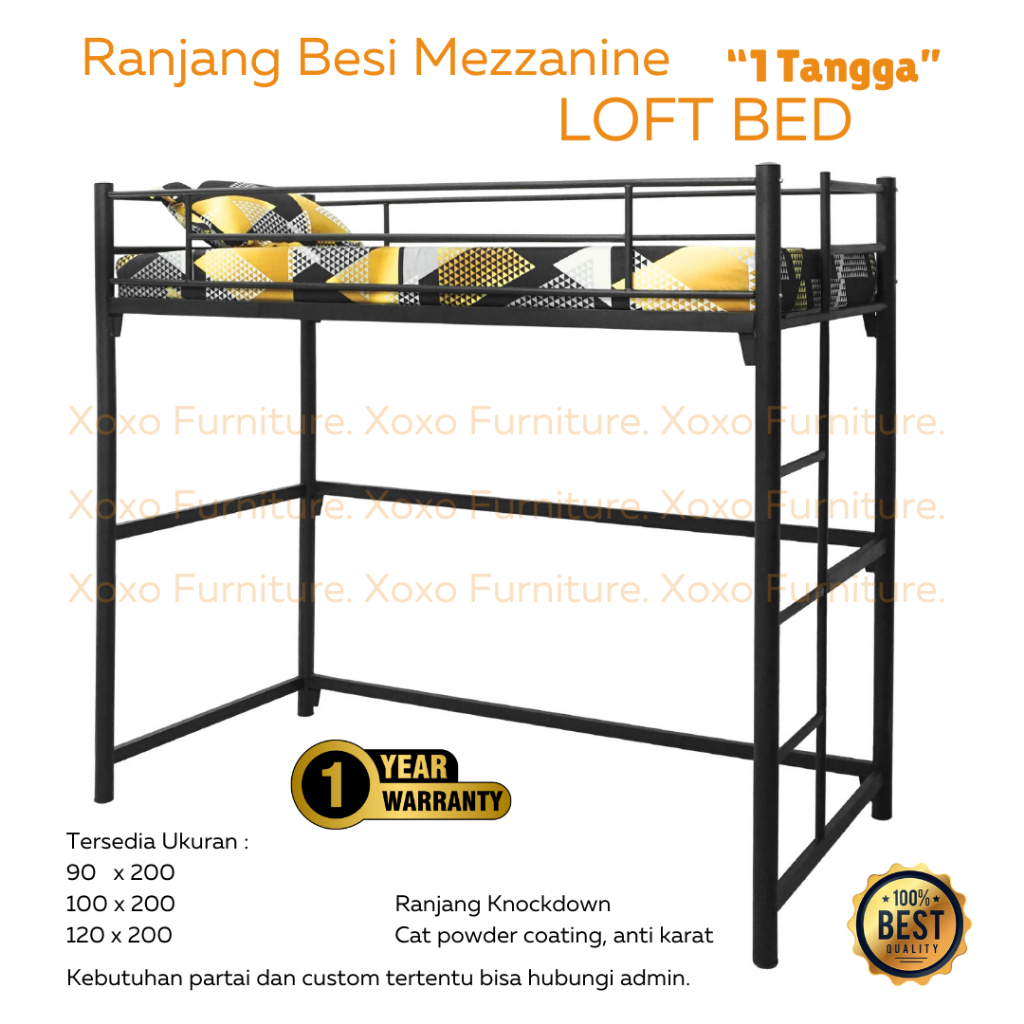 Ranjang Kolong Meja Tempat Tidur Susun Atas Tempat Tidur Kolong Meja Lemari Loft Bed Besi Minimalis 