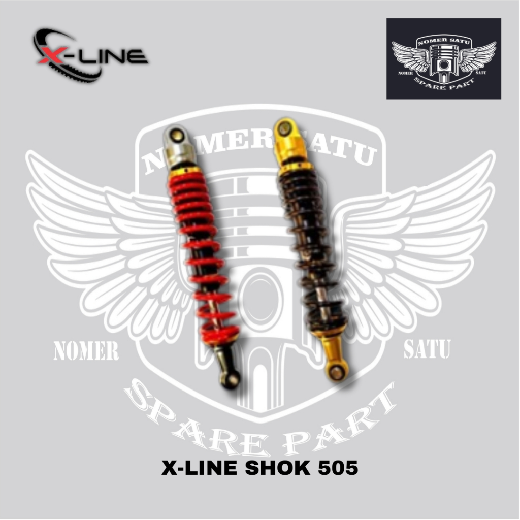 XLINE SHOK SHOCK SHOCKBREAKER BELAKANG TIPE 505 MOTOR BEBEK 340L 360L TANPA TABUNG ORIGINAL 100%