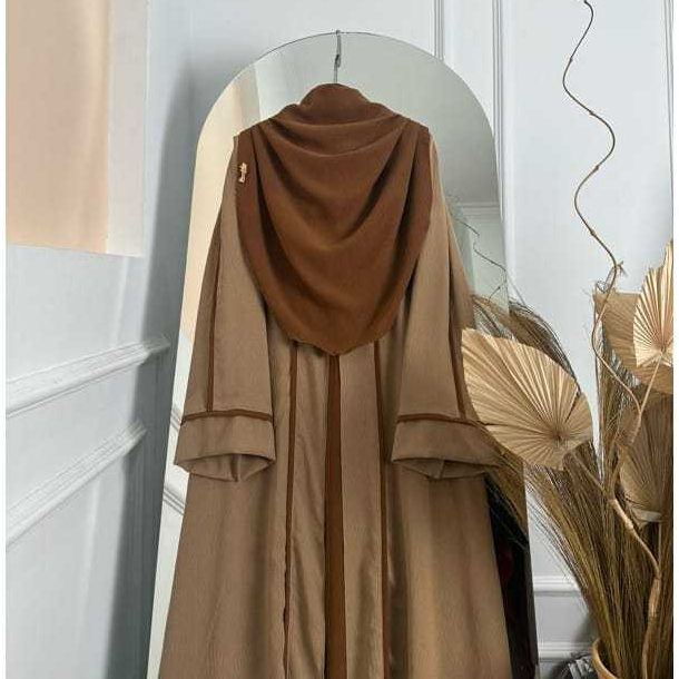 Premium Abaya Turkey Free Pasmina Gamis Dewasa Model Terbaru Cey Crinkle Premium Ukuran S,M,L,Xl,Xxl