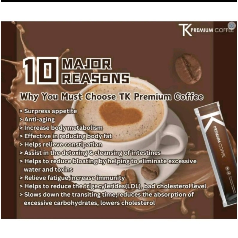 

RB TK coffee / TK premium coffee 1 box isi 20 sachet minuman kopi diet / slimming coffee
