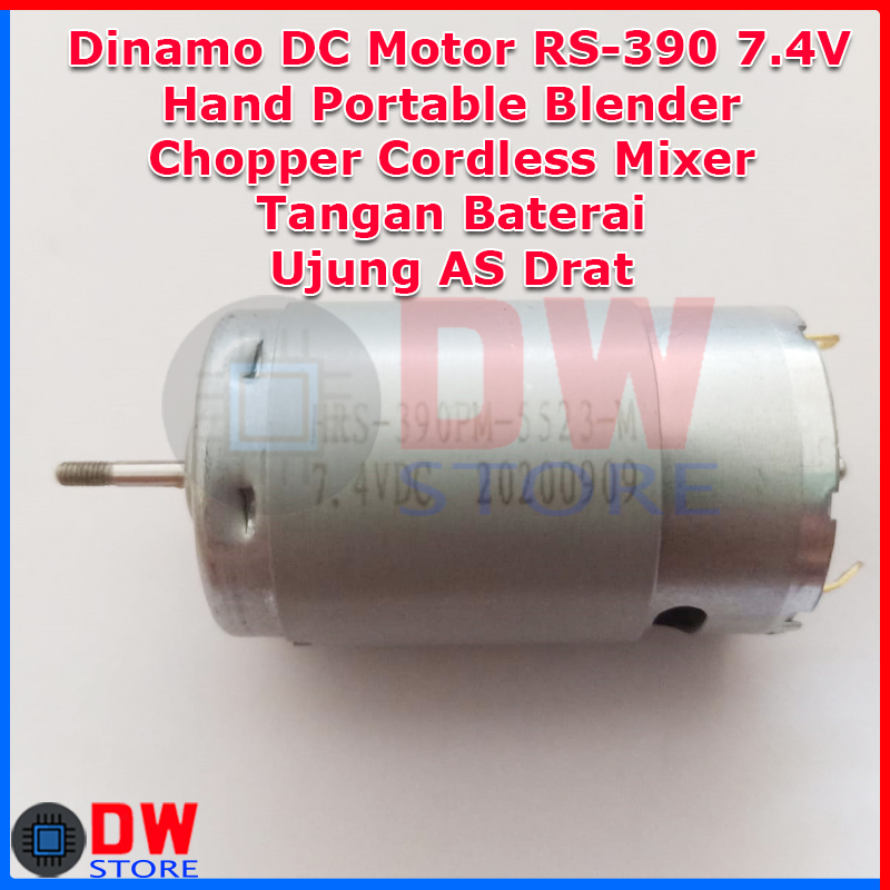 Dinamo DC Motor RS390 RS-390 DC 7.4V Hand Portable Blender Chopper Cordless Mixer Tangan Baterai
