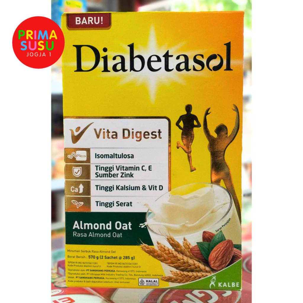 

Diabetasol Vita Digest Powder 570 gr Vanilla, Cappucino, Chocolate, Almond Oat