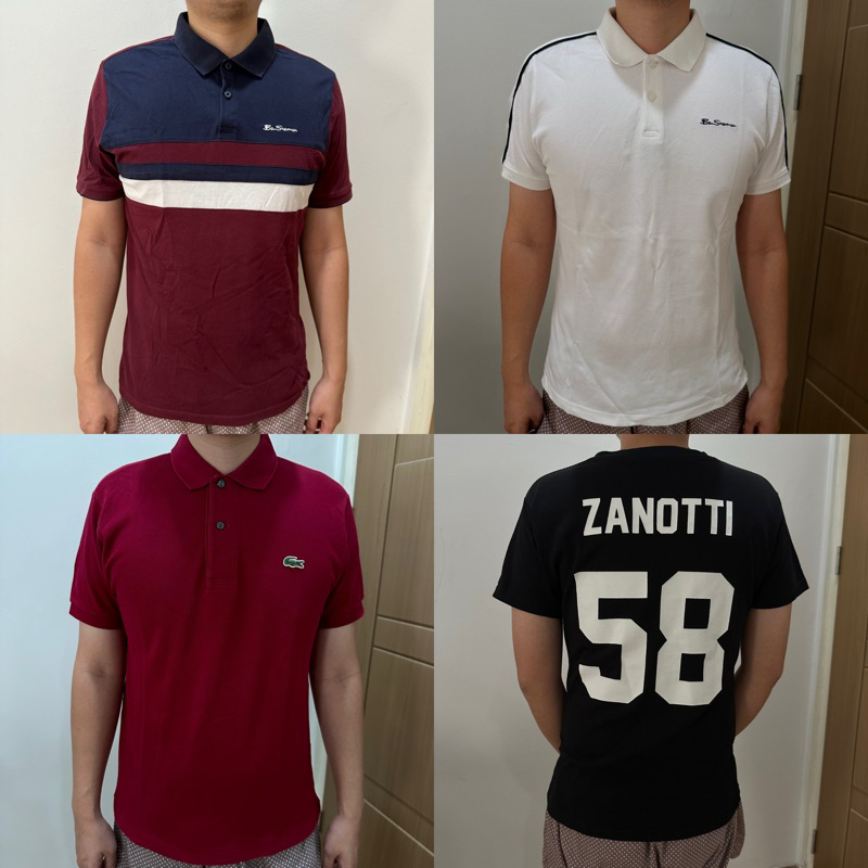 Preloved Lacoste Ben Sherman Polo Cowok ORI
