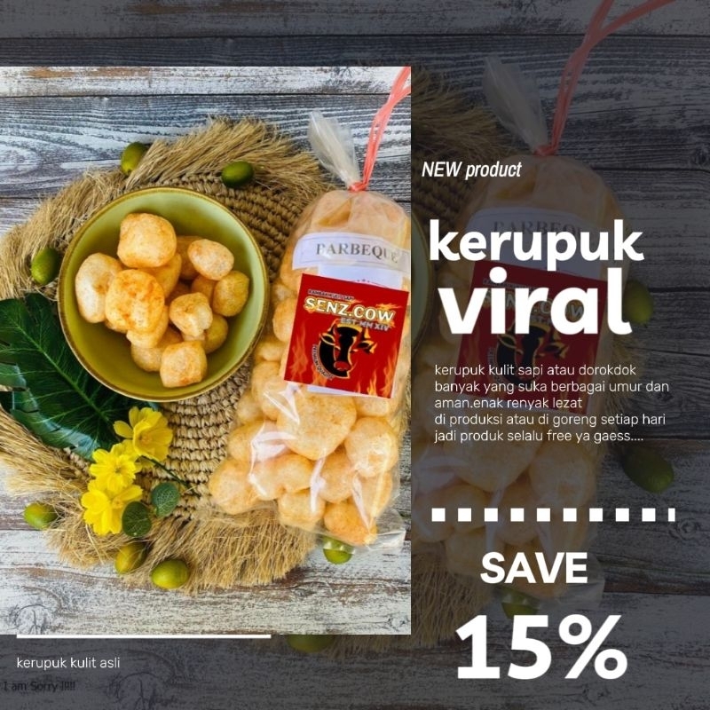 

KRUPUK KULIT SAPI 1 BALKRUPUK dorokdok free kardus packing