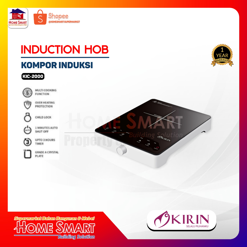 Kompor Induksi 1 Tungku Kirin KIC 2000