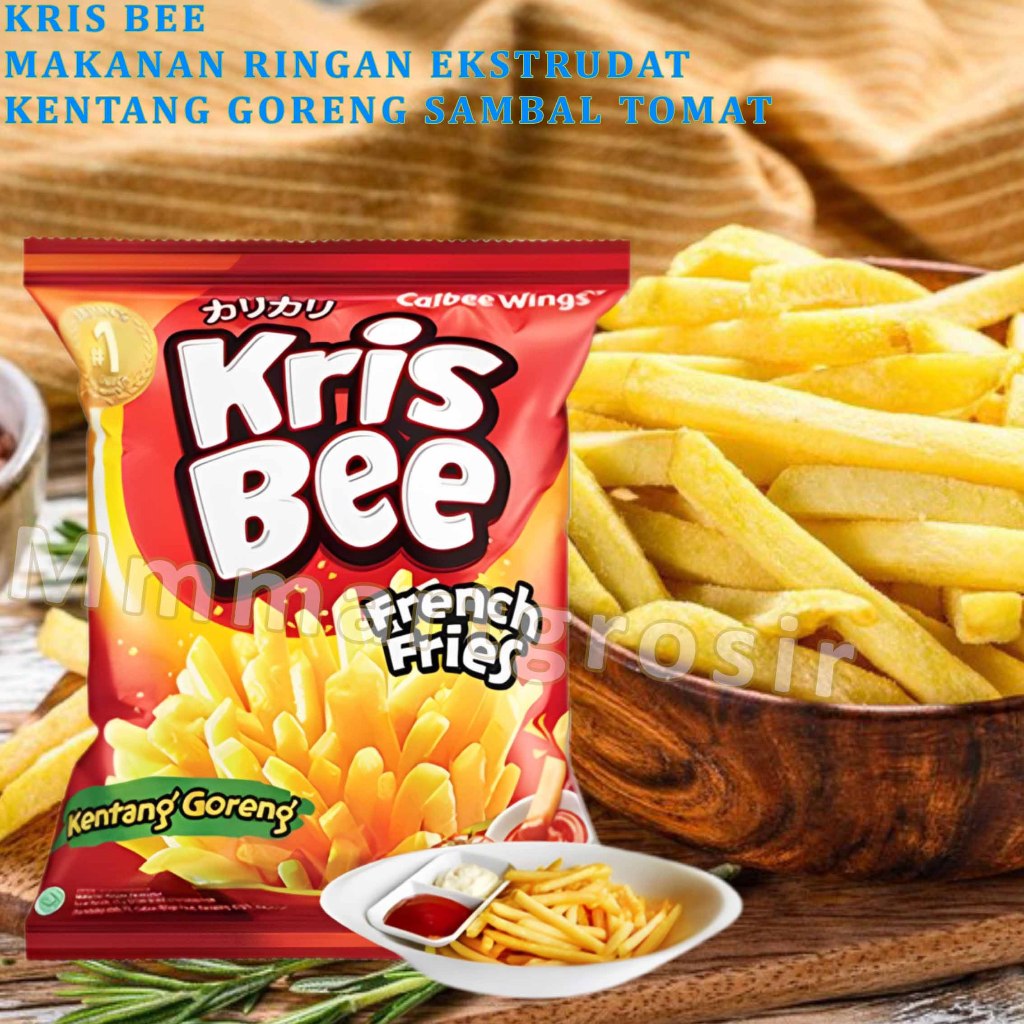 

Kris Bee / Makanan Ringan Ekstrudat / Kentang Goreng Sambal Tomat / 24gr