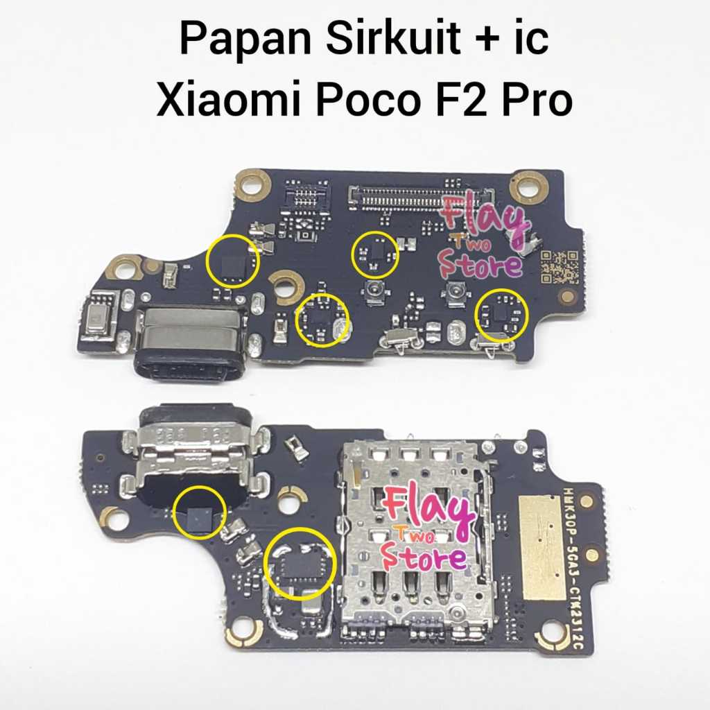 Papan Sirkuit ic Charging Xiaomi Poco F2 Pro Ori Pcb Board Konaktor Cas Charger